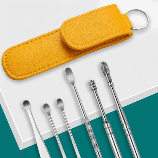 Stainless Steel Earwax Remover Set – 6 Pcs